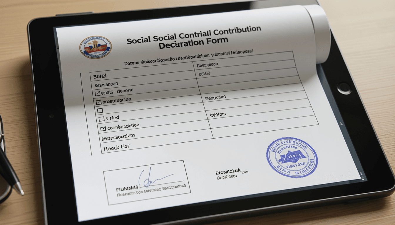 Déclaration de cotisations sociales depuis une tablette